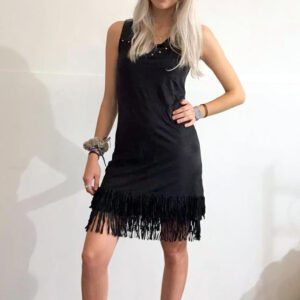 Abito donna aderente con frange mod. indianina