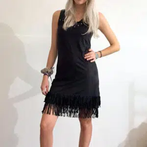 Abito donna aderente con frange mod. indianina