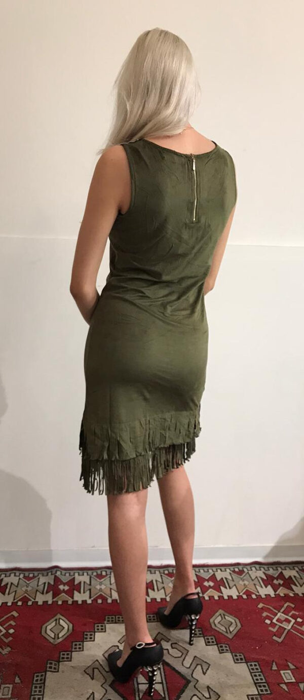 Abito donna aderente con frange mod. indianina