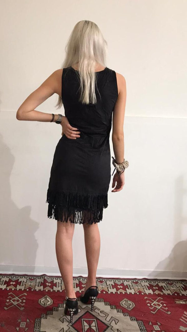Abito donna aderente con frange mod. indianina