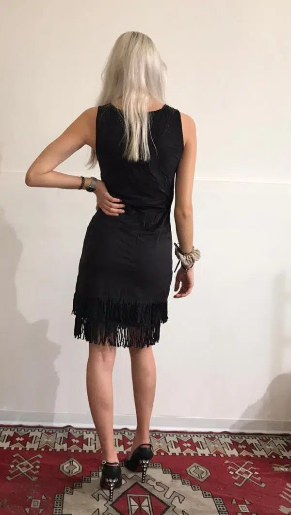 Abito donna aderente con frange mod. indianina