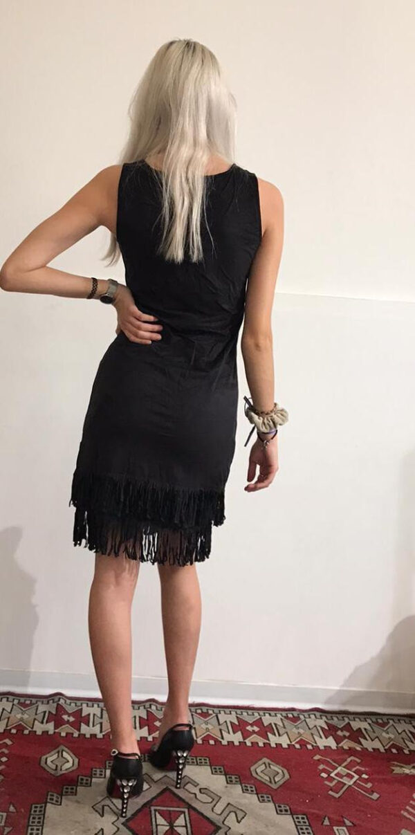 Abito donna aderente con frange mod. indianina