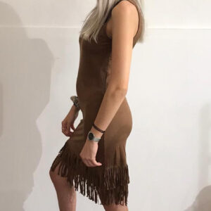 Abito donna aderente con frange mod. indianina
