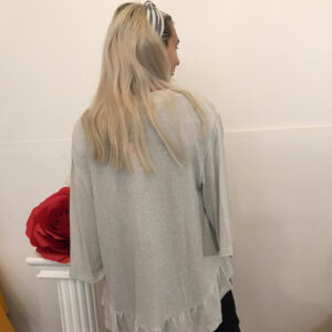 Cardigan asimmetrico con filo lurex s m l xl