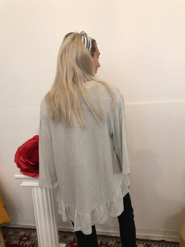 Cardigan asimmetrico con filo lurex s m l xl