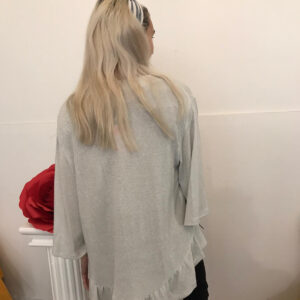 Cardigan asimmetrico con filo lurex s m l xl