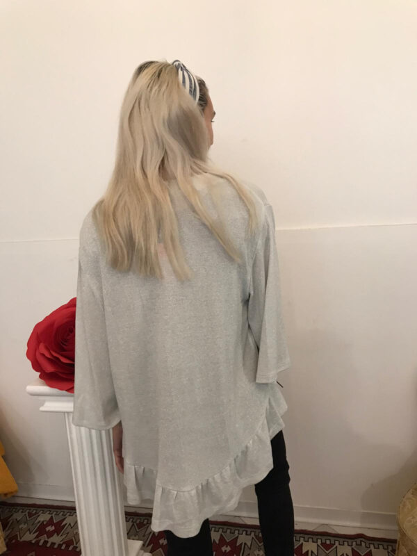 Cardigan asimmetrico con filo lurex s m l xl