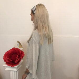 Cardigan asimmetrico con filo lurex s m l xl