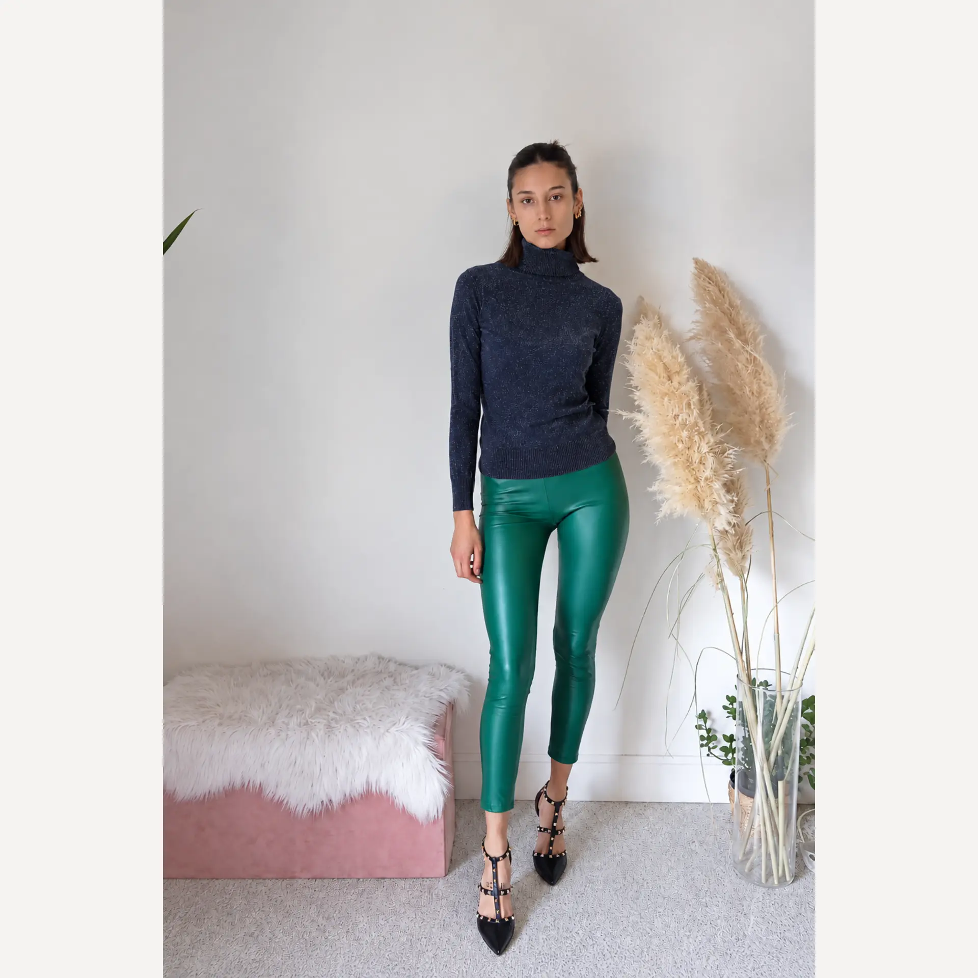 dolcevita-donna-lurex-blu-navy-figura-intera