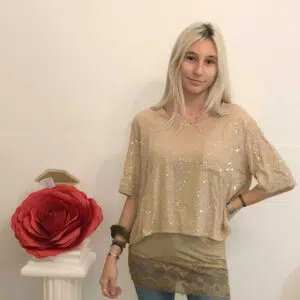 t - shirt paiettes oversize