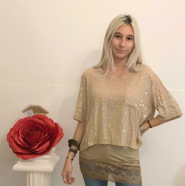 t - shirt paiettes oversize
