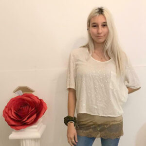 t - shirt paiettes oversize
