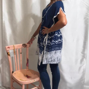 mini abito casacca oversize mode. "mare blu"