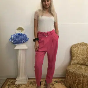Pantaloni donna "harem" eleganti con cavallo basso