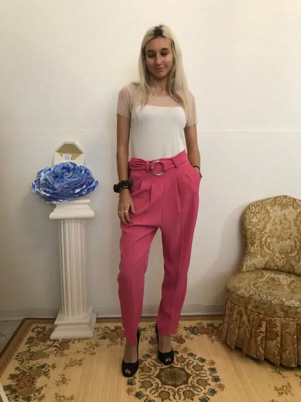 Pantaloni donna "harem" eleganti con cavallo basso