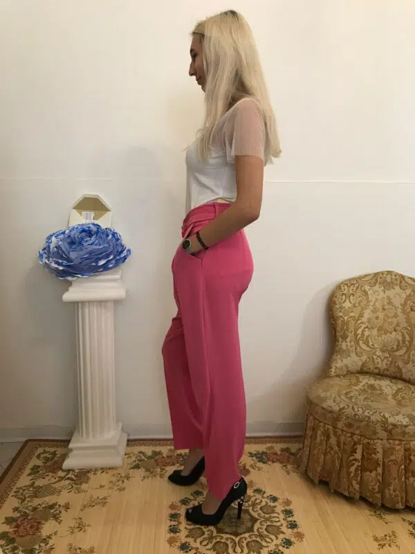 Pantaloni donna "harem" eleganti con cavallo basso