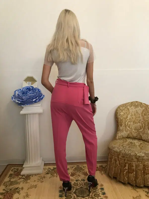 Pantaloni donna "harem" eleganti con cavallo basso