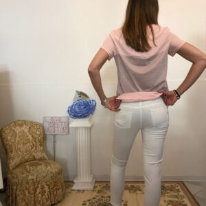 blusa "luminosa" con lurex rosa
