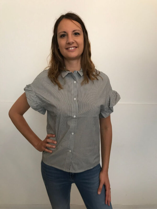 Camicia righe mezze maniche "marina"