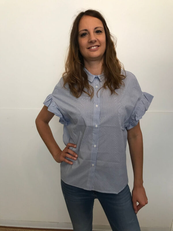 Camicia righe mezze maniche "marina"