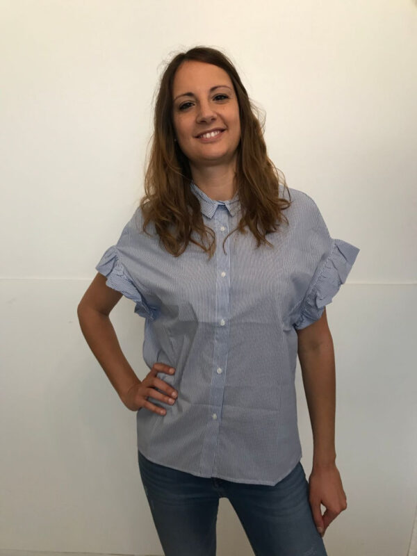 Camicia righe mezze maniche "marina"