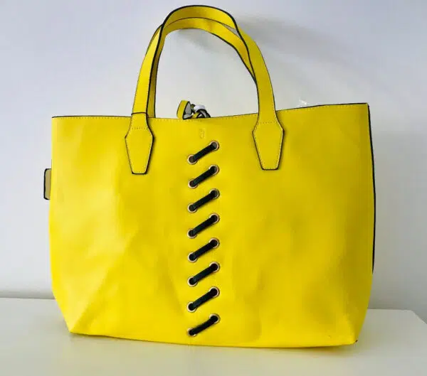 Borsa donna shopping limone o arancio "Via Roma"