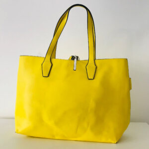 Borsa donna shopping limone o arancio "Via Roma"