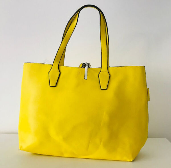 Borsa donna shopping limone o arancio "Via Roma"