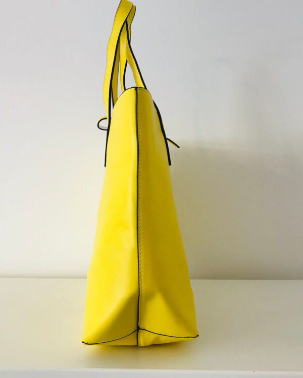 Borsa donna shopping limone o arancio "Via Roma"