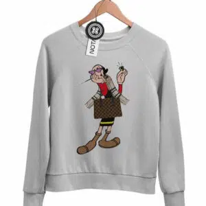 Felpa donna Olivia grigia art. Lusso