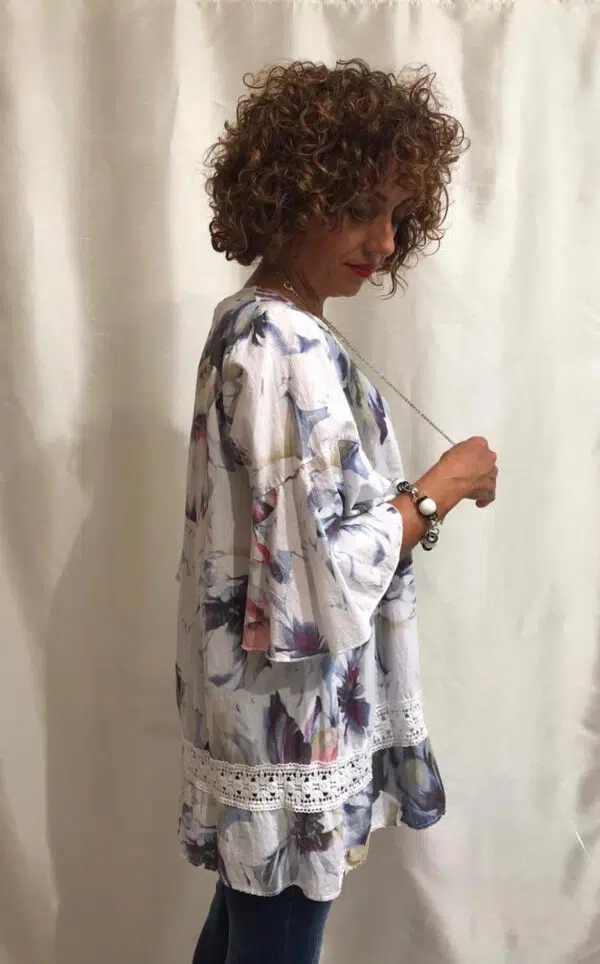Maxi Casacca "cielo" in cotone