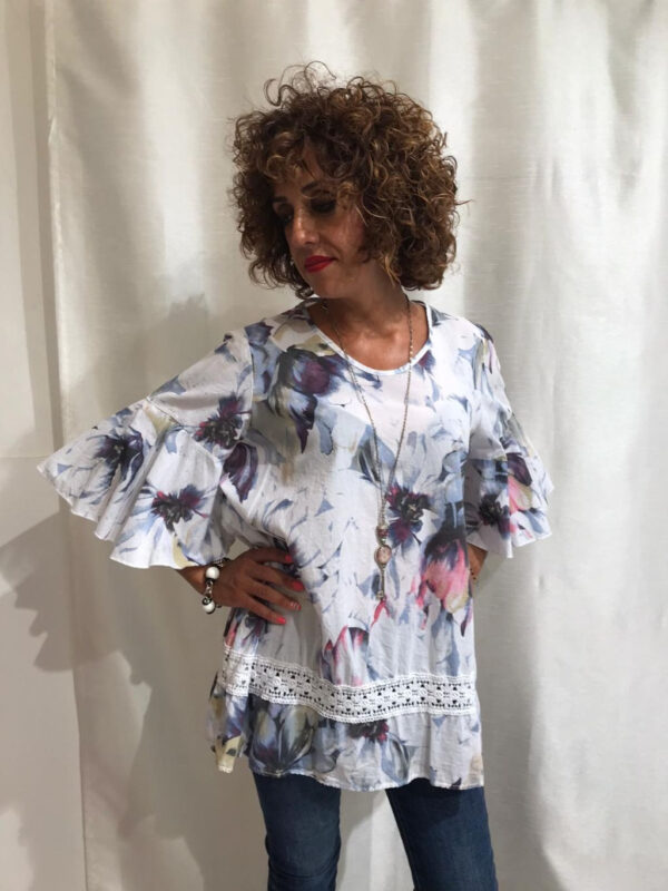 Maxi Casacca "cielo" in cotone
