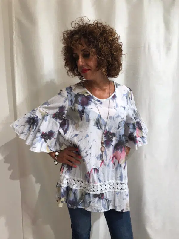 Maxi Casacca "cielo" in cotone