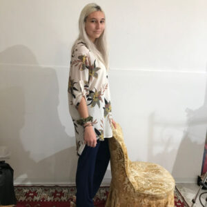 pantalone donna palazzo Blu oceano