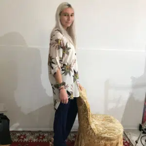 pantalone donna palazzo Blu oceano