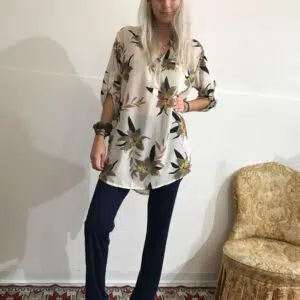 pantalone donna palazzo Blu oceano