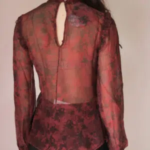 Blusa Vittoriana in Seta Pura - Stile Retro Chic in Vari Colori