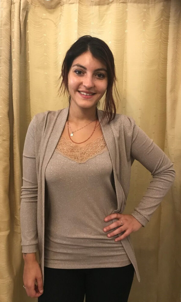 Twin Set Top + Cardigan Articolo Luce