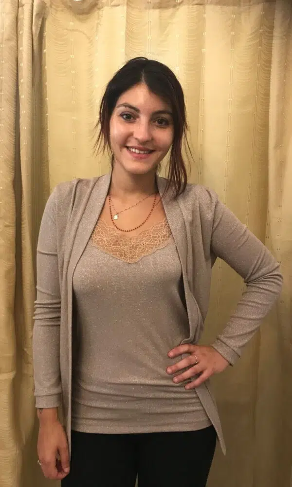 Twin Set Top + Cardigan Articolo Luce