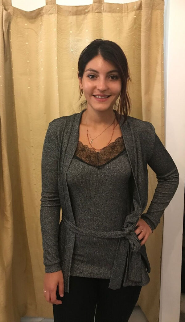 Twin Set Top + Cardigan Articolo Luce