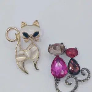 Spilla Gatto Chic - Scegli tra Modello Singolo o Coppia di Gatti in Vari Colori"