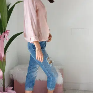 Jeans Strappati Confortevoli: Stile Moderno in Puro Cotone!
