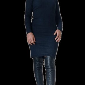 Abito Tubino in Maglia di Cotone con Motivo Decorativo - Eleganza e Comfort Unici"