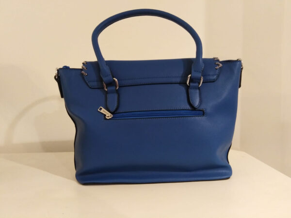 Borsa bauletto bluette Via Roma