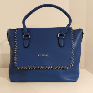 Borsa bauletto bluette Via Roma