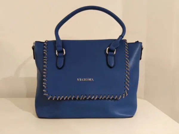 Borsa bauletto bluette Via Roma