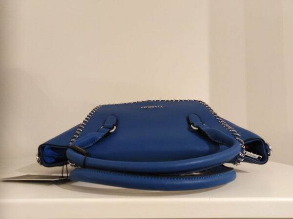 Borsa bauletto bluette Via Roma