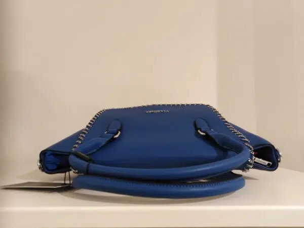 Borsa bauletto bluette Via Roma