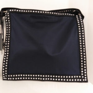 Borsa nera e blu con borchie Via Roma