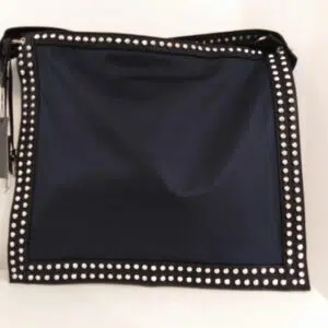 Borsa nera e blu con borchie Via Roma